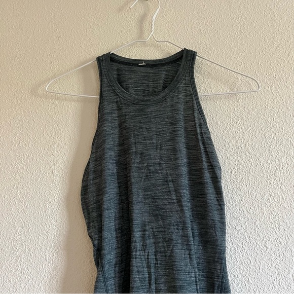 Lululemon Tank Top Uniform Blue Teal Heathered Green Criss Cross Back Size Small - Picture 3 of 11